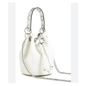 Forever 21 Faux Leather Small Bucket Bag, White